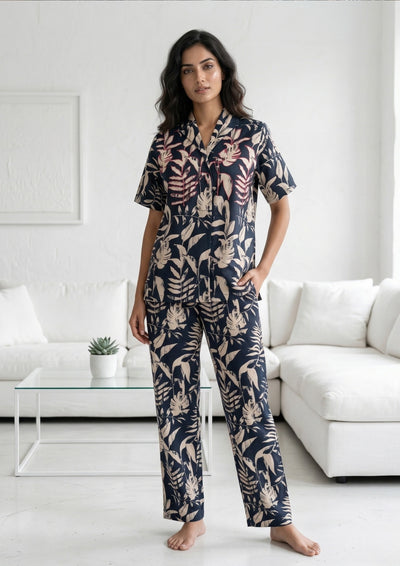 Noirflora - Cotton Poplin Night Suit