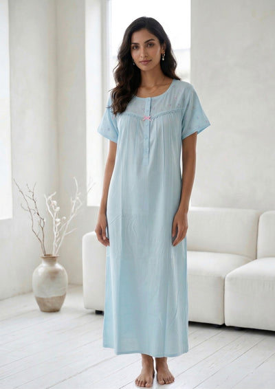 Sky - Butter Cotton nighty