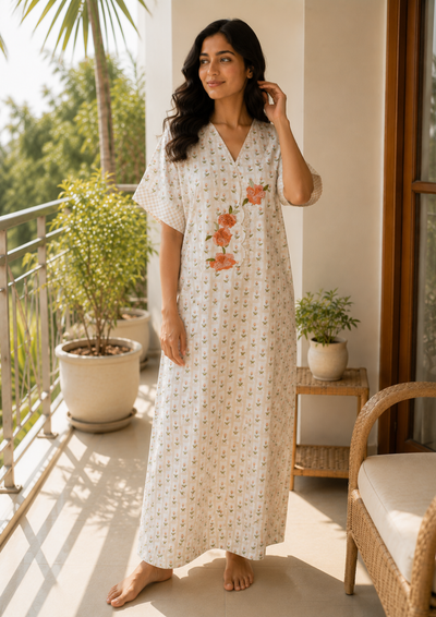 Floraya - Cotton Poplin nighty