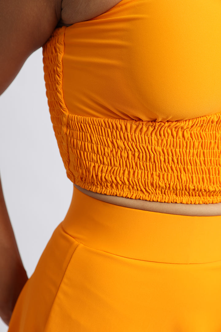 Modest Bright Orange 2 Piece Swim Suit