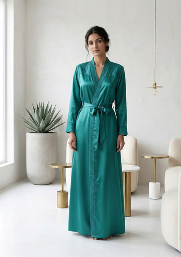 Green - Satin gown