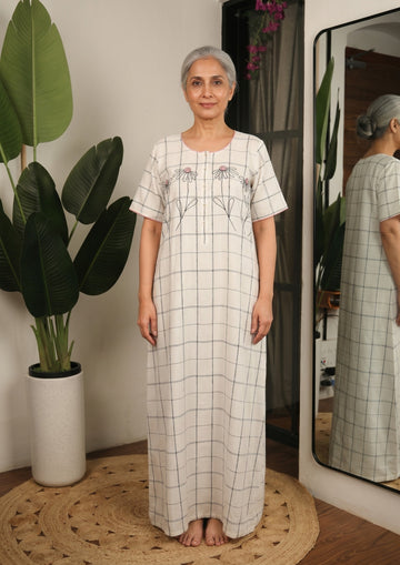 Ivory - Cotton Poplin nighty