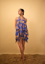Cobalt Canopy – Flounce Halter Swimsuit