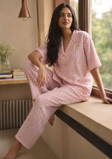 Rosamie - Seersucker Cotton pajama set