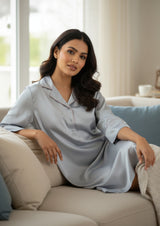 Celeste - Satin sleep shirt