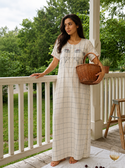 Ivory - Cotton Poplin nighty