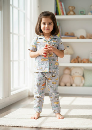 Road - Cotton Poplin kids nightsuit