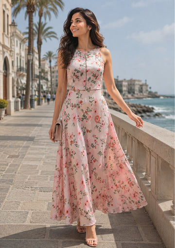 Blush - Satin beach dress