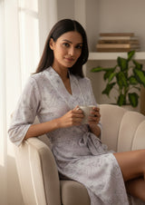 Grey - Cambric Cotton gown