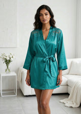 Emerald - Satin short gown