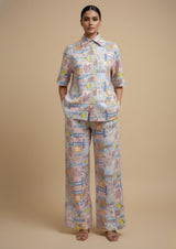 Aqua - Cotton Poplin pajama set