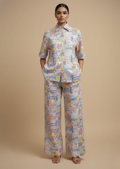 Aqua - Cotton Poplin pajama set