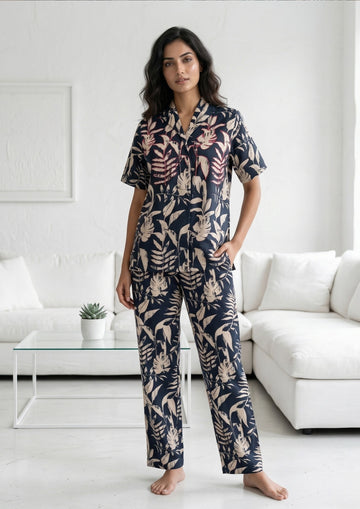 Noirflora - Cotton Poplin Night Suit