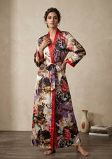 Floral - Satin gown