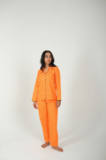 Tangerine - Cotton Poplin pajama set