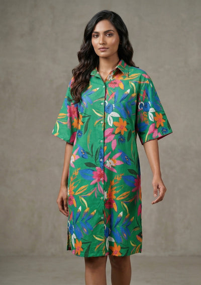 Verdant - Cotton Poplin sleep shirt