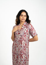Razia - Printed Nighty with Collar