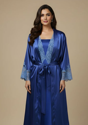 Royale Satin 2-Piece Nighty Gown Set