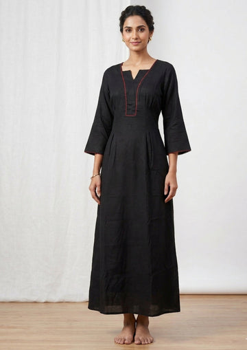 Black - Rayon nighty