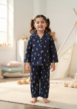 Nautical Drift – Unisex Cotton Night Suit