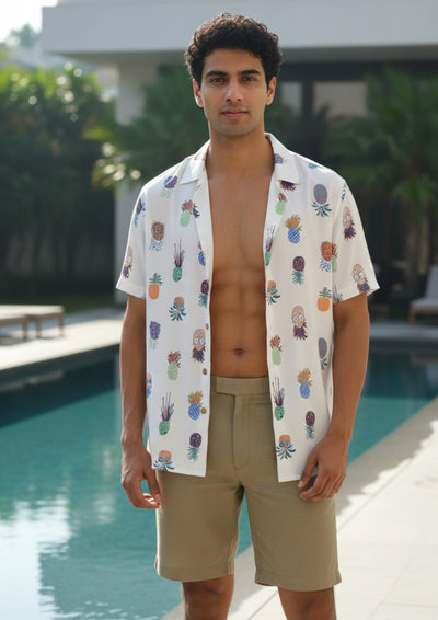 Tropical - Cotton beach shirt