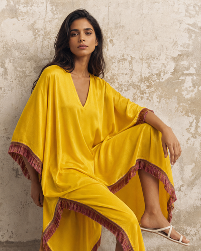 Marigold - Crepe beach dress