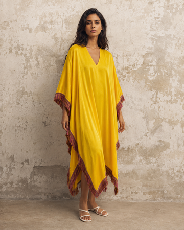 Marigold - Crepe beach dress