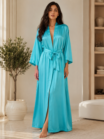 Cyan - Satin gown