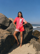 Sunset - Linen Blend beach Top & Shorts