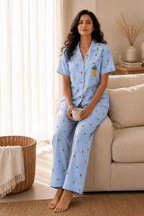 Pineara - Cotton Poplin Night Suit