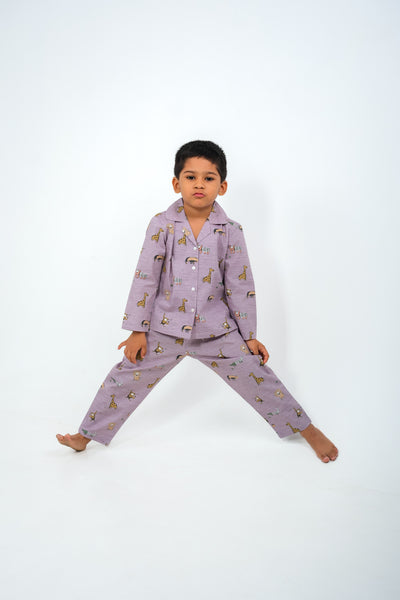 Jungle - Cotton Poplin kids nightsuit