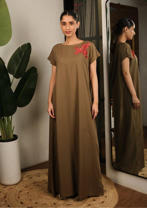 Olive - Butter Cotton nighty