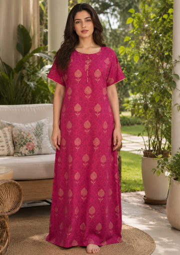 Gulzaar-Cambric Cotton Nighty
