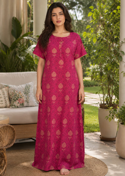 Gulzaar-Cambric Cotton Nighty