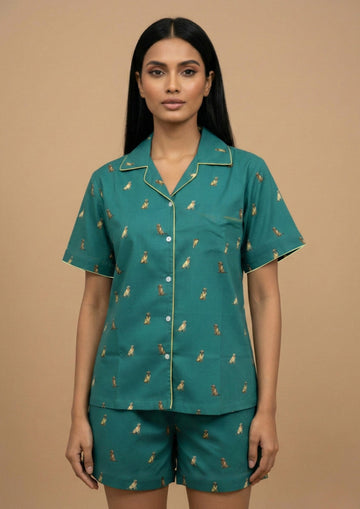 Emerald - Cotton Poplin shorts set