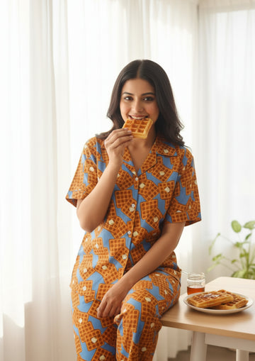Waffle - Cotton Poplin pajama set