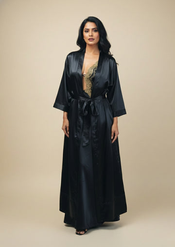 Midnight - Satin bridal set