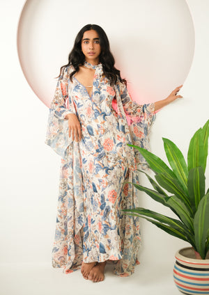 Blue - Satin bridal set