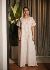 Grid - Cambric Cotton nighty
