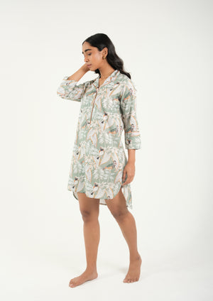 Tropical - Cotton Rayon sleep shirt