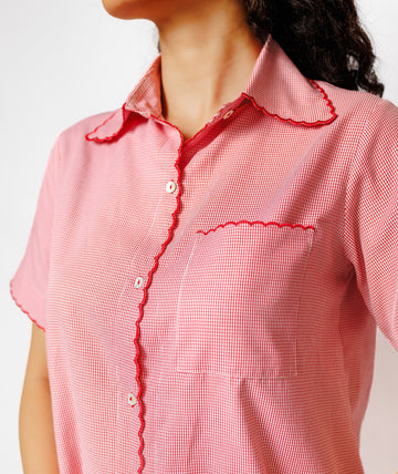 Red - Cotton Blend pajama set