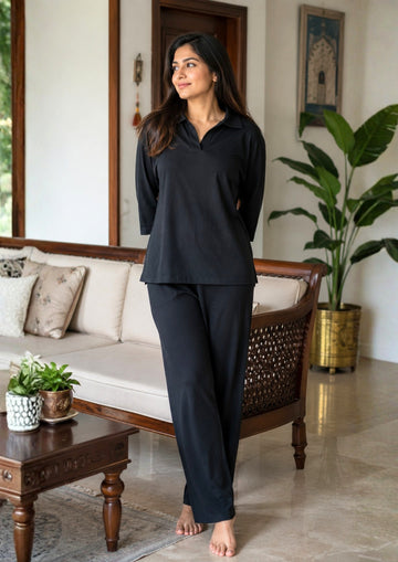 Noir - Jersey Cotton pajama set