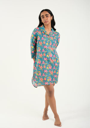 Tropical - Cotton Rayon sleep shirt