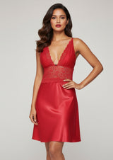 Red - Satin bridal set