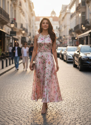 Blush - Satin beach dress