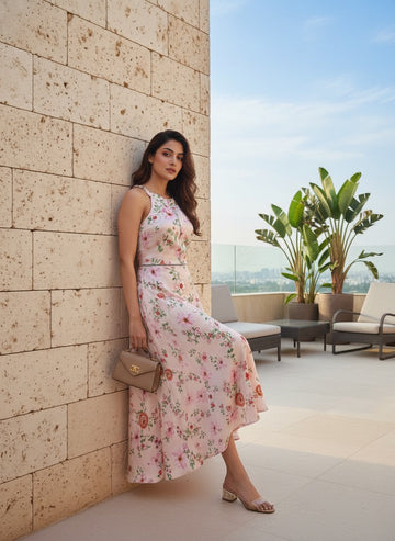 Blush - Satin beach dress