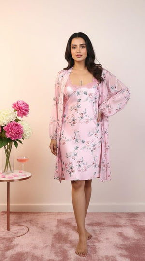 Floral - Satin bridal set