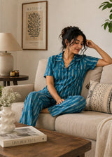 Teal - Cotton pajama set