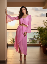 Pink - Georgette beach dress