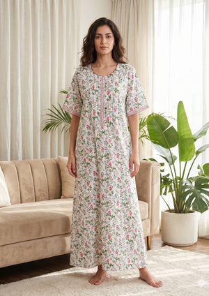 Cotton Nighty & Kaftan